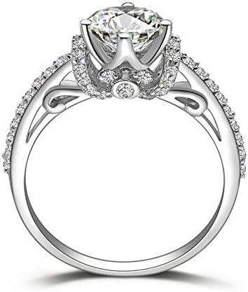 10 Hearts 10 Arrows Cut 1.5 Carat Pave Art Deco Simulated Diamond Ring 925 Silver Platinum Plated RCROWN-70