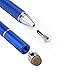 H&T(TM) Second Generation Fine Point Stylus with Two Tip [2 in 1] for Ipad, Ipad Air, Ipad Mini, Iphone, Samsung Galaxy, Nexus, Lg G Pad, HTC and Other Touch Screen Devices (dark blue)