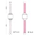 For Fitbit Blaze Bands Accessory, VODKE Silicone Ventilate Replacement Watch Band/Strap/Bracelet/Wristband With Frame For Fitbit Blaze Smart Fitness Watch Men Women Small Large (White+Pink)