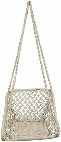 Kkriya Home Decor Cotton Swing (135 Cm X 57 Cm X 43 Cm, White)