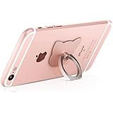 Soporte de teléfono móvil para un dedo flojo con hebilla y forma de cabeza de gato