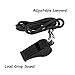 wonuu 24 Pcs Plastic Black Loud Whistles With Lanyard For Emergency Referee Coaches Training Sports