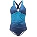 SUDILO Women's Plus Size One Piece Swimsuits High Cut Monokini Bikini Swimwear Bathing Suits