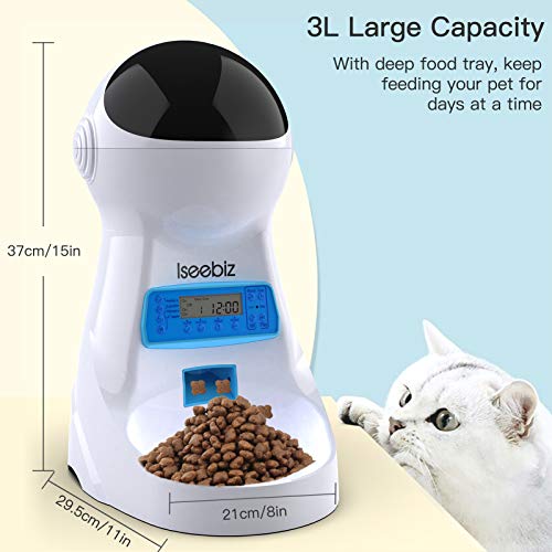 Automatic Pet Feeder, Cat Dog Food Dispenser 3 Liter Hopper