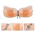 ZEGAILIAN Backless Adhesive Sticky Strapless Silicone Pushup Bra(D)