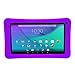 Transwon Silicone Case Compatible with RCA RCT66723W2 7 Inch, SmarTab ST7150, Yuntab T7, Haehne 7 Inches Tablet PC, DigiLand DL7006, Digiland DL721-RB / DL718M / Dl701q, iView SupraPad i700 - Purple