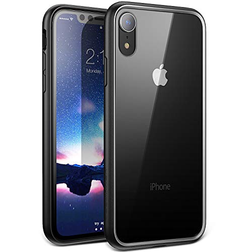 YOUMAKER Premium Crystal Clear Hybrid Case for iPhone XR, Slim Fit Lightweight Bumper Scratch Resistant Drop Protection Shockproof Protective Cover for All New Apple iPhone XR 6.1 inch - Black
