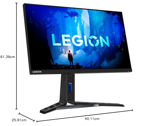 Lenovo Legion Y27h-30 | 27" QHD Gaming Monitor | 2560x1440 | 180Hz | 400 nits | 0,5ms Reaktionszeit | IPS-Panel | USB 3.2 | USB-C | HDMI | DisplayPort | AMD FreeSync | Lautsprecher | 6,8kg | schwarz 9