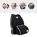 Travel Ease Car Lumbar Support Back Cushion & Headrest Neck Pillow Kit for Seat Cushion Memory Foam Erognomic Design Universal Fit for Car Seat with Back Pain Relief (Black)