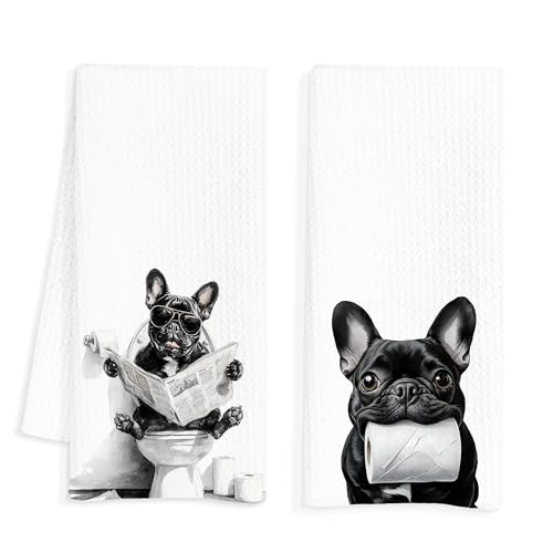 INDAJEDN French Bulldog Gifts Hand Towels