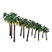 WINOMO 12 PCS Model Trees Mini Layout Rainforest Plastic Train Palm Tree Diorama Scenery 16 * 10 * 5cm