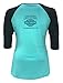 Harley-Davidson Women's Handcrafted Badass 3/4 Sleeve Raglan Tee 5U33-HC9Z (M) Blue