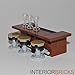 LEGO Furniture: Bar With Stools Brown Bar, with 3 Stools and Glasses