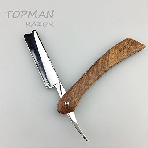 Handmade Straight Razor Retro Shaving Razor Stainless Steel Wood Handle