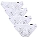 Avidlove Men Underwear Micromodal Bikinis 4 Pack Briefs, White (FBA), Large