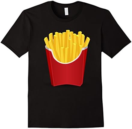 Men's French Fries Emoji Shirt XL Black