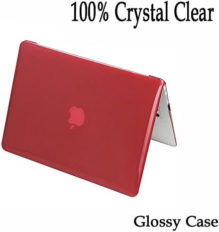Twinscase Macbook Air 13 Inch Cases A1369/A1466 Glossy Transparent Covers,Ultra Thin Anti-scratch Dustproof Rubberized Macbook Case Shell Cover for Macbook Air 13 Inch A1369/A1466(Ruby)