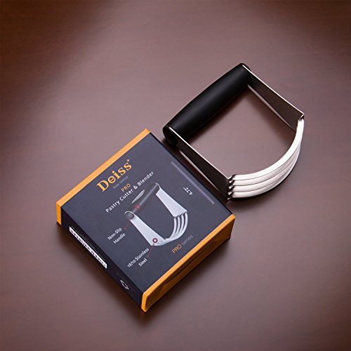 Deiss PRO Pastry Cutter - Stainless Steel Pastry Blender & Dough Cutter, Non-Slip Handle - Dishwasher Safe