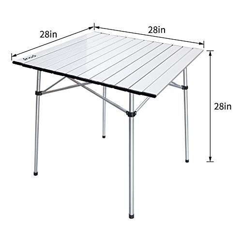 IPOUF Camping Table Folding Lightweight Aluminum Compact Table with