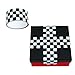 Resinta 4 Rolls (65 Yards) Checkered Tape Black and White Checkered Flag Tape Checkerboard Tape Decorations, 1.8 Inches by 16.25 Yards per Roll