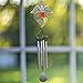 BANBERRY DESIGNS Memorial Wind Chimes - Angel Design with Pressed Flowers - God Has You in His Keeping I Have You in My Heart Teardrop - in Memory Wind Chimes - Wind Chimes Outdoor Sympathy