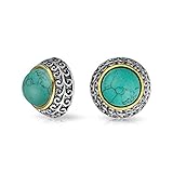 Bling Jewelry Bali Style Braided Two Tone Dome Clip On Earrings Rhodium Plated