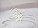 Bueer 10 Pack Wedding Party Prom Boutique Clothing Shop/Store Pearl Beads Metal Elegant Bridesmaids Clothes Hangers (White)