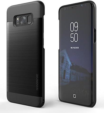 Galaxy S8 Case, HANSMARE INO LINE [Brushed Polycarbonate][Shockproof][Drop Protection] Premium Shock Absorbing Protective Case for Samsung Galaxy S8 5.8" (Black/black)