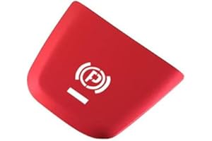 DERE0OD Parking Button Cover Compatible with Porsche Macan 2014-2021 Car Brake P Switch Button Stickers Interior Knob Modification Decorative Red Accessories