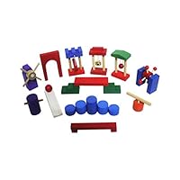 LIUFS-TOY Wooden Color Domino Organs 12 Groups 18 Groups of Building Blocks Gifts (Size : S)