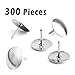 MROCO 600 Pack Thumb Tacks, Push Pins Steel Thumbtacks Sliver Thumb Tack Flat Head Push Pin, Office Thumbtack Clear Push Pins for Cork Board for Home, School, Sharp Steel Points 3/8 Inch Head