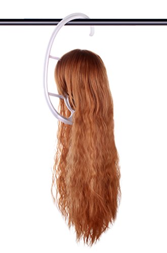Dreamlover 2 Pack Wig Hanger, White Portable Hanging Wig Stand for All Wigs and Hats, Collapsible Wig Dryer, Durable Wig Stand Tool Holder, Hat and Cap Holder