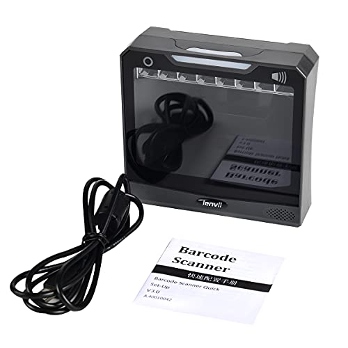 LENVII Hands-Free Barcode Scanner,Omnidirectional Auto 1D/2D USB Barcode Reader/QR Barcode Scanner,Barcode Scanner Supports Barcode Scanning from Screen