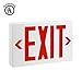 TORCHSTAR Red LED Exit Sign Emergency Light, Ceiling/Side/Back Mount, AC 120V/277V, Recharged Battery Included, Single/Double Face, UL-Listed, for Apartments, Hotels, Schools