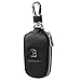 car Key Chain Keychain,Genuine Leather Car Smart Key caseKey Chain Keychain Holder Metal Hook and Keyring Zipper Bag for Remote Key Fob (Bentley)