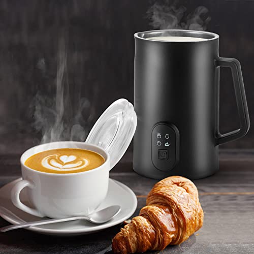 Espumador de Leche, Vaporizador de Leche Automática,4 en 1 Fabricante de Espuma de Leche, Espumador de Leche y Calentador Eléctrico para Leche Caliente,Café con Leche,Capuchino,Chocolate Caliente