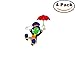 jiminy cricket 4 Stickers 4x4 Inches Car Bumper Window Sticker Decal