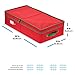ZOBER Underbed Christmas Ornament Storage Box with Zippered Closure - Stores up to 64 Standard Christmas Ornaments, and Xmas Holiday Accessories Storage Container with Dividers