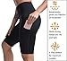 DILANNI Women High Waist Yoga Shorts Side Pocket Tummy Control Workout Running Athletic Short Pants