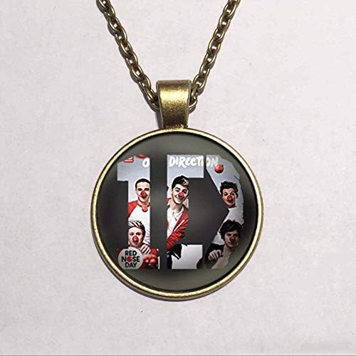 One Direction ID Fashion Statement Necklace for Women & Men Pendant Necklaces 2015 Casual Gift Link Chain Glass Cabochon Jewelry