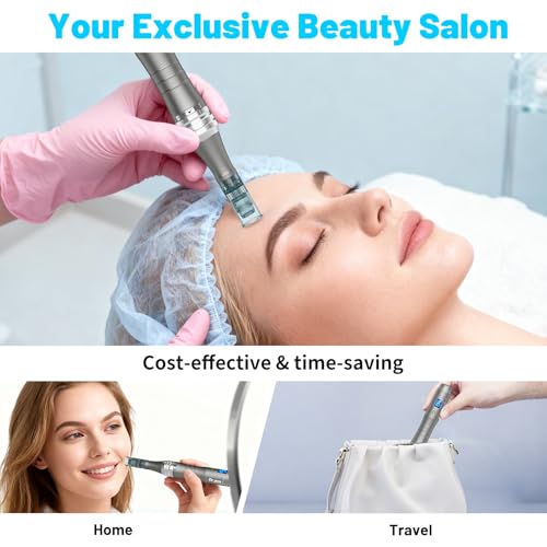 Dr. Pen M8 Professional Cordless Microneedling Pen with 25 Replacement Cartridges, 6 Speeds and LED Display, Dermapen for Hair Growth, Face, Body and Skin Care