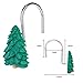 FITNATE Shower Curtain Hooks, 12 PCS Anti-Rust Decorative Shower Curtain Hooks for Home, Bathroom, Bedroom, Baby Room, Living Room & More -Christmas tree Woods Pine Tree