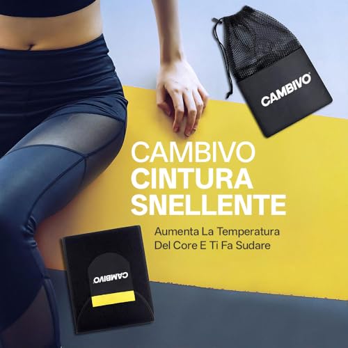 CAMBIVO Abdominal Slimming, Lumbar Band for Men Women, Adjustable Back Support, Waist Trainer, Lumbar Belt for Flat Belly, Running, Gym, Cycling