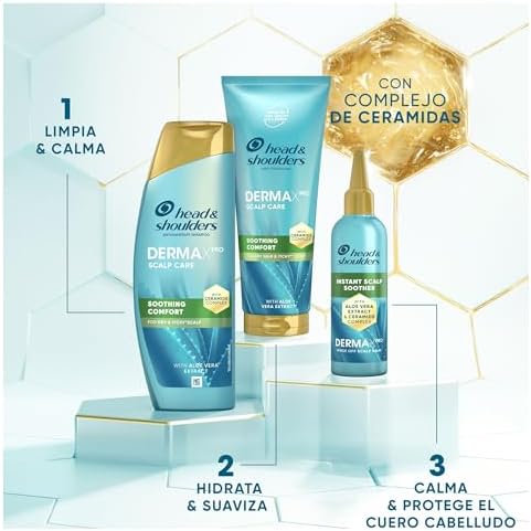 H&S DermaXPro Champú Anticaspa, Acondicionador y Tratamiento 300+220+145ml