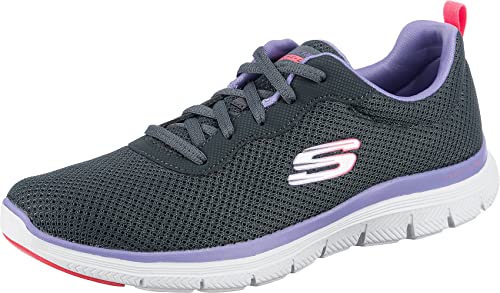 Flex Appeal 4.0 Brilliant View, Scarpe da ginnastica Donna, Charcoal Mesh Lavender Trim, 37 EU