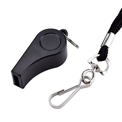 image for Mudder 2 Pack Plastic Sports Coach Whistles with Lanyard (2 Pack)