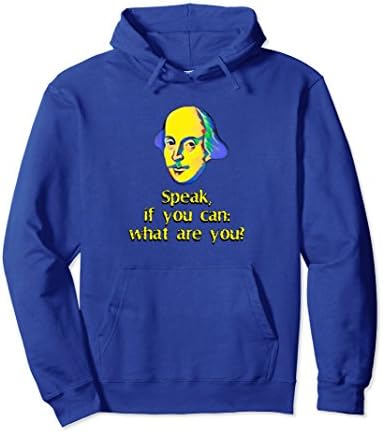 Unisex Speak If You Can Macbeth Shakespearean Quote Hoodie Gift Small Royal Blue