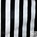 Stripe Extra-Large Black White Poly Cotton 58 Inch Fabric by The Yard (F.E.)