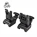 GVN Polymer Folding Tactical Flip up Sight Rear Front Sight Mount Set for Weaver / Picatinny Rails