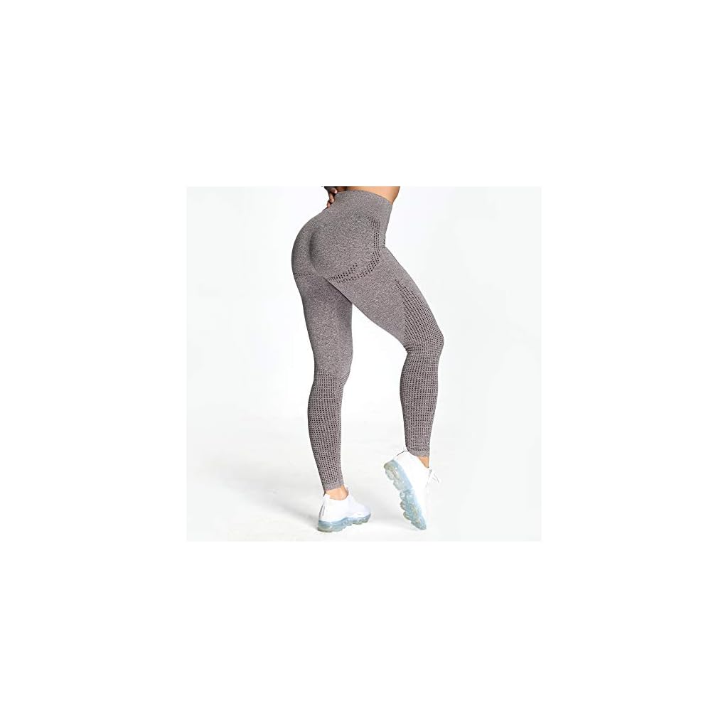 Aoxjox Women's High Waist Workout Gym Seamless Leggings Fitness Mart Pro